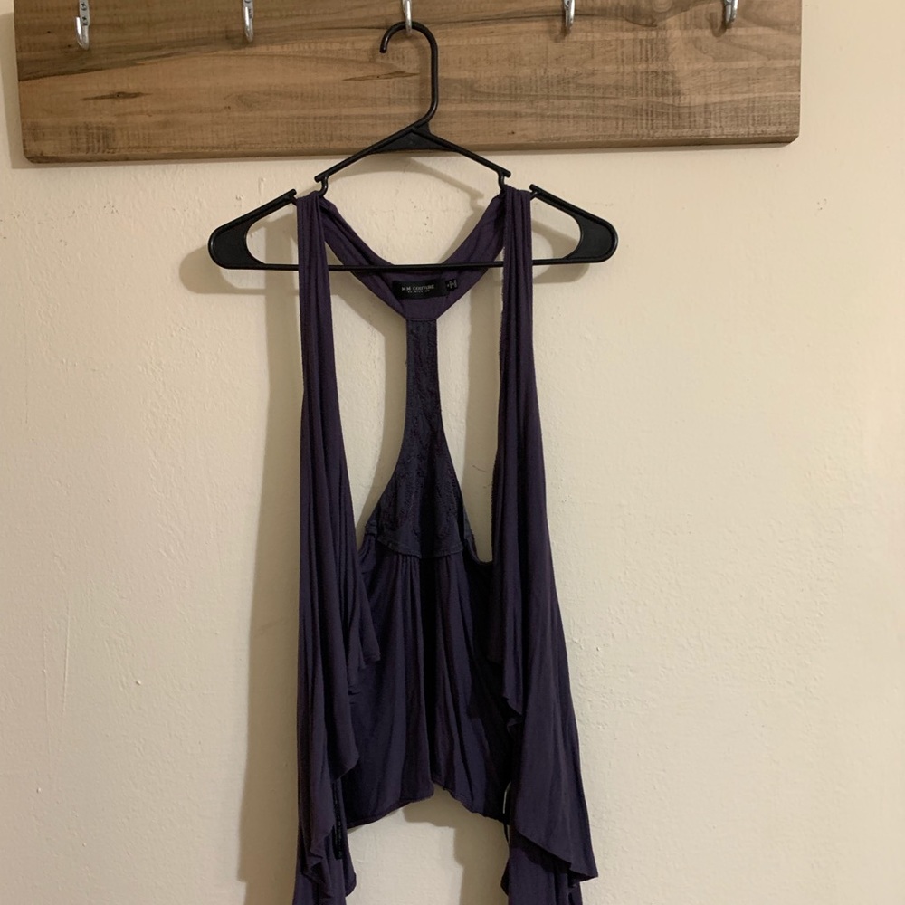 Miss Me | Purple Racer Back Accessory Shirt